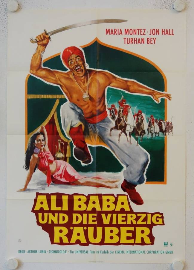 Ali Baba und die vierzig Räuber originales deutsches Filmplakat (R70s)